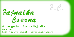 hajnalka cserna business card